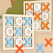 Tiny Trend Montessori Wooden Tic Tac Toe Game | Strategy Board Game for Toddlers | Screen-Free Play