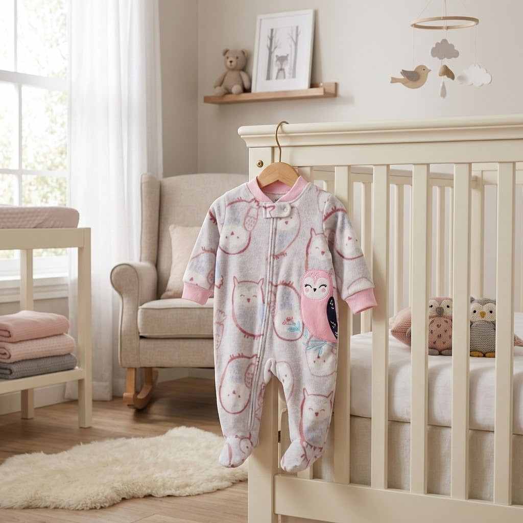 Tiny Trend Animal Fleece Zip-Up Romper for Newborns | Unisex | Sizes 0–12M