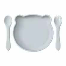 Tiny Trend Silicone Suction Baby Feeding Dishes | Non-Slip Toddler Plates | BPA-Free