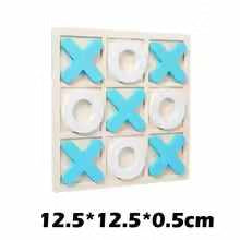 Tiny Trend Montessori Wooden Tic Tac Toe Game | Strategy Board Game for Toddlers | Screen-Free Play