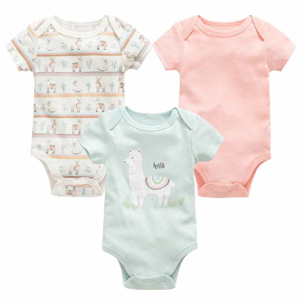 Tiny Trend Cotton Baby Bodysuits 3-Pack or 6-Pack | Short Sleeve | Sizes 0–3M to 9–12M