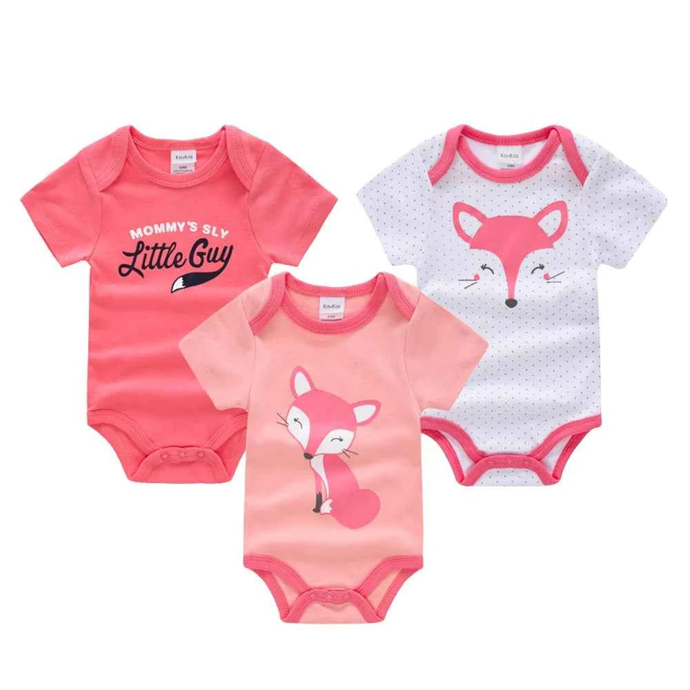 Tiny Trend Cotton Baby Bodysuits 3-Pack or 6-Pack | Short Sleeve | Sizes 0–3M to 9–12M