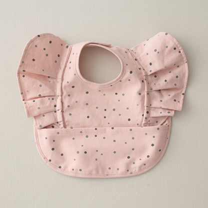 Tiny Trend Angel Elephant Baby Bibs | Waterproof PU | Crumb Catcher | Ages 6M–3Y