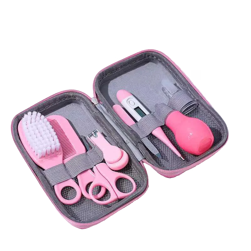 Tiny Trend Baby Care Essentials Kit | 8-Piece Grooming Set | Newborn Baby Gift