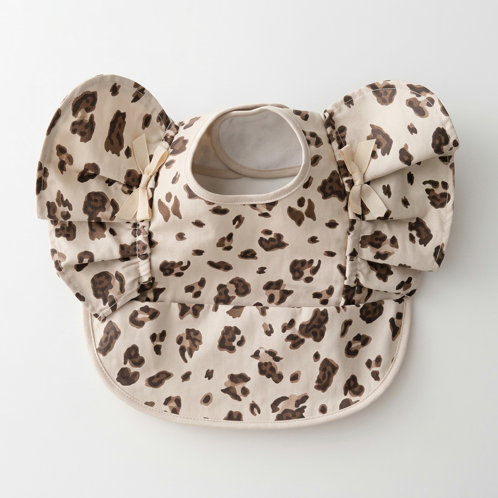 Tiny Trend Angel Elephant Baby Bibs | Waterproof PU | Crumb Catcher | Ages 6M–3Y