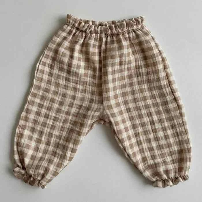 Tiny Trend Soft Print Baby & Toddler Pants | Cotton-Linen Blend