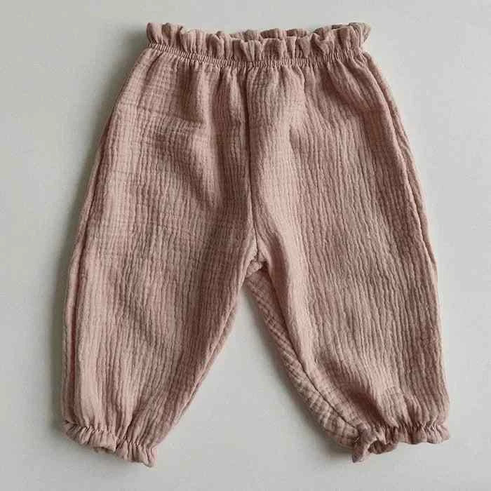 Tiny Trend Soft Print Baby & Toddler Pants | Cotton-Linen Blend