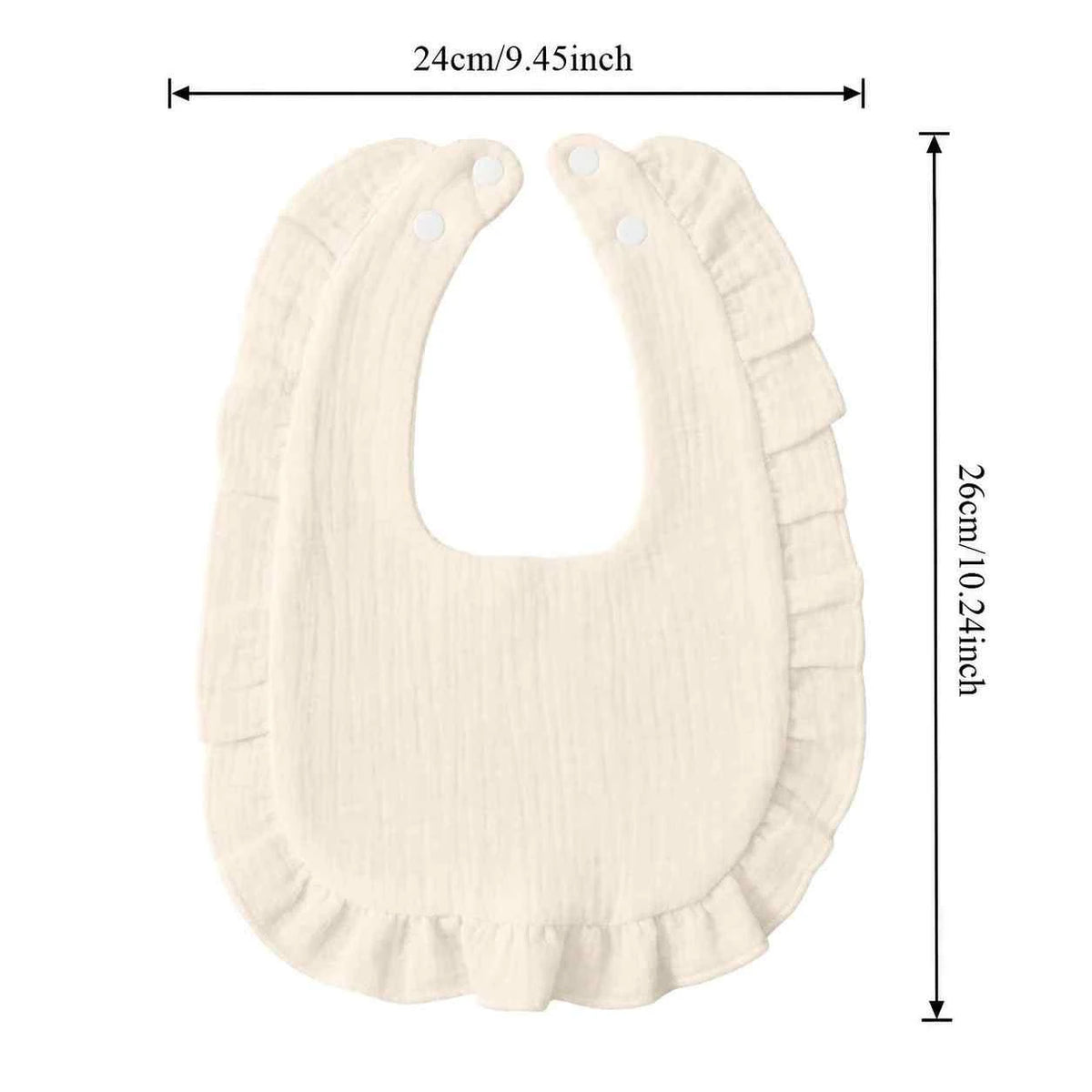 Tiny Trend Baby Lace Bibs Set of 7 | Soft Absorbent Polyester | Adjustable Snap | Ages 1–3Y