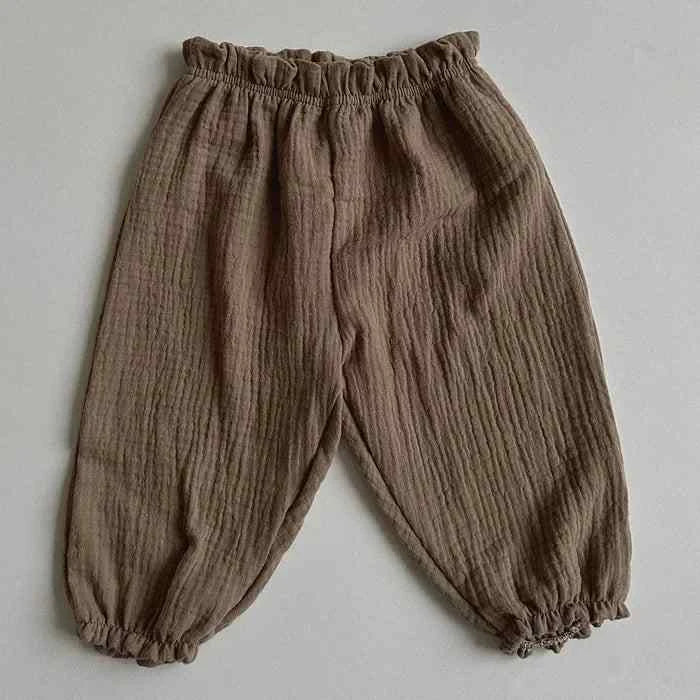 Tiny Trend Soft Print Baby & Toddler Pants | Cotton-Linen Blend