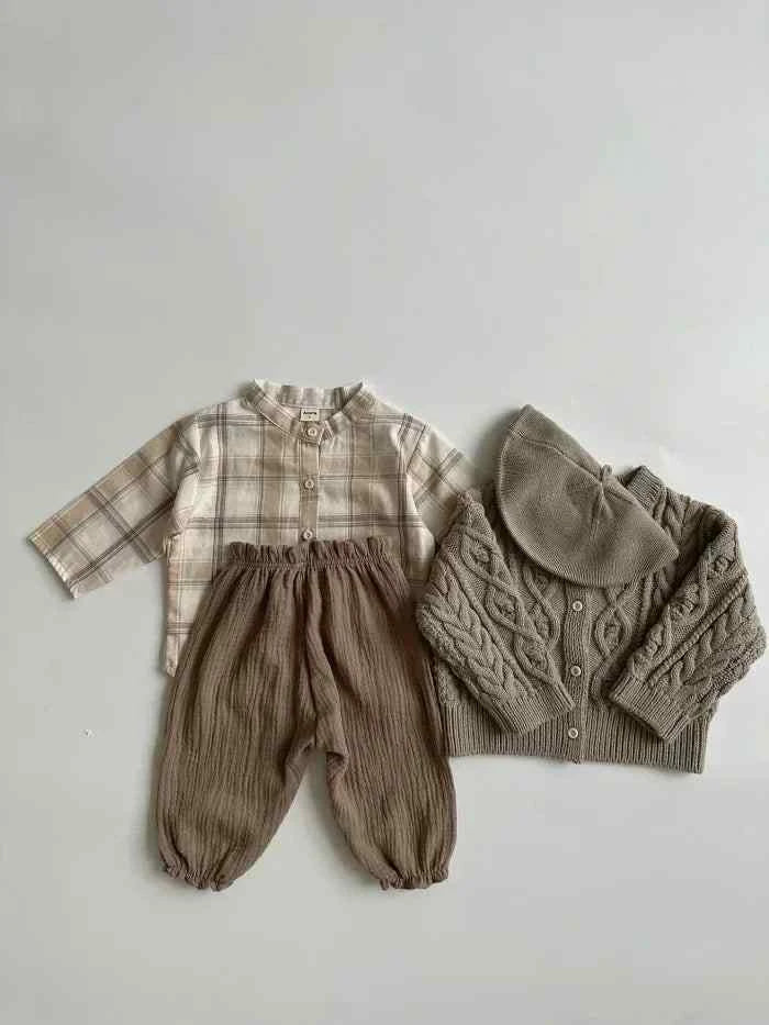 Tiny Trend Soft Print Baby & Toddler Pants | Cotton-Linen Blend