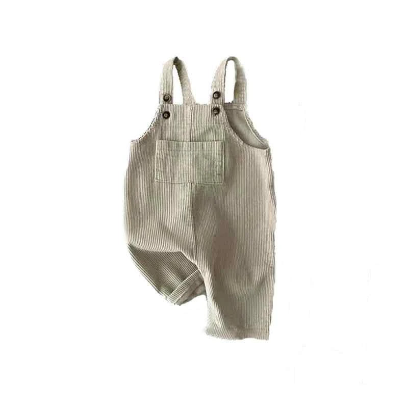 Tiny Trend Corduroy Suspender Romper for Toddlers | Unisex | Sizes 6m-24m