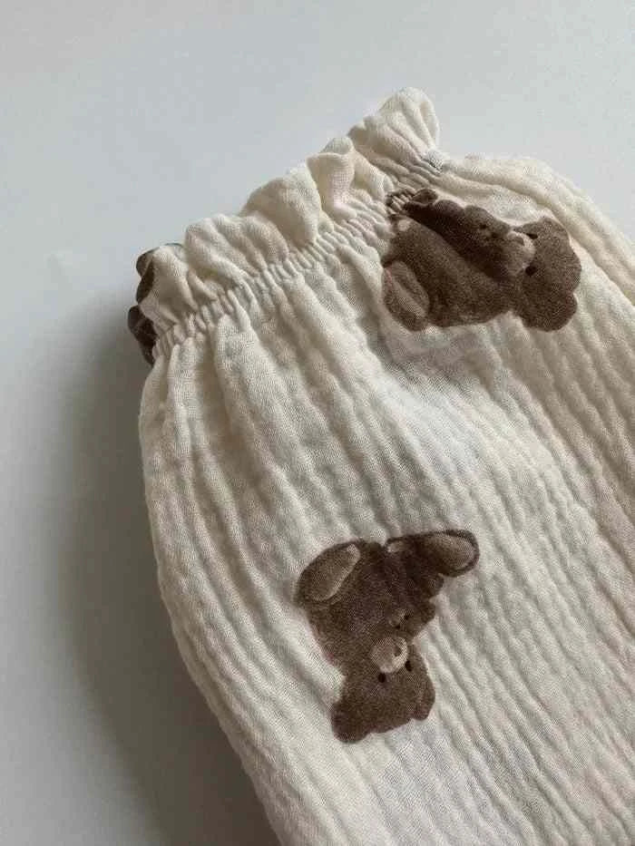 Tiny Trend Soft Print Baby & Toddler Pants | Cotton-Linen Blend