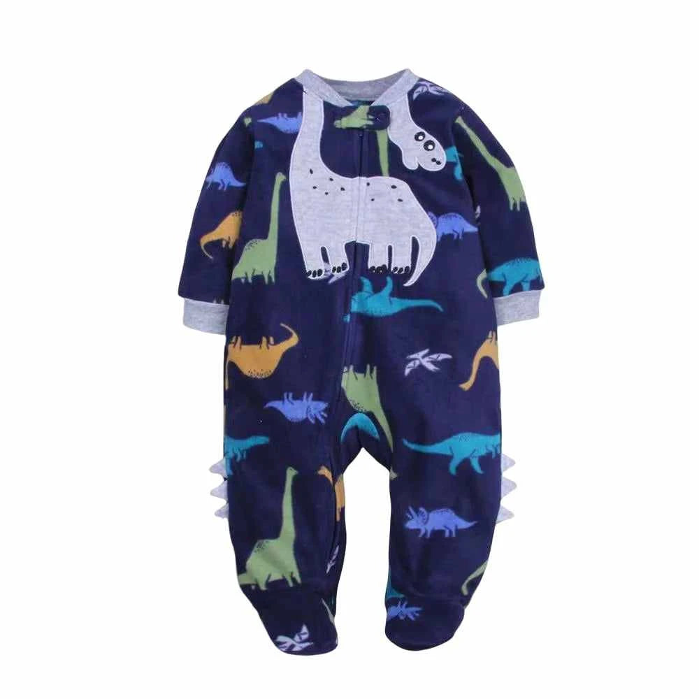 Tiny Trend Animal Fleece Zip-Up Romper for Newborns | Unisex | Sizes 0–12M