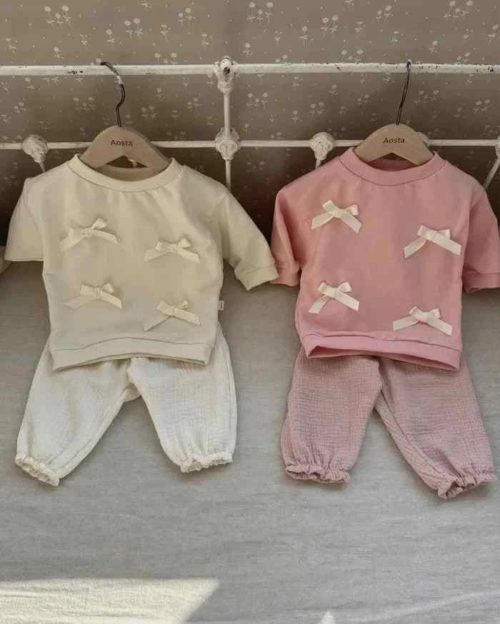 Tiny Trend Soft Print Baby & Toddler Pants | Cotton-Linen Blend