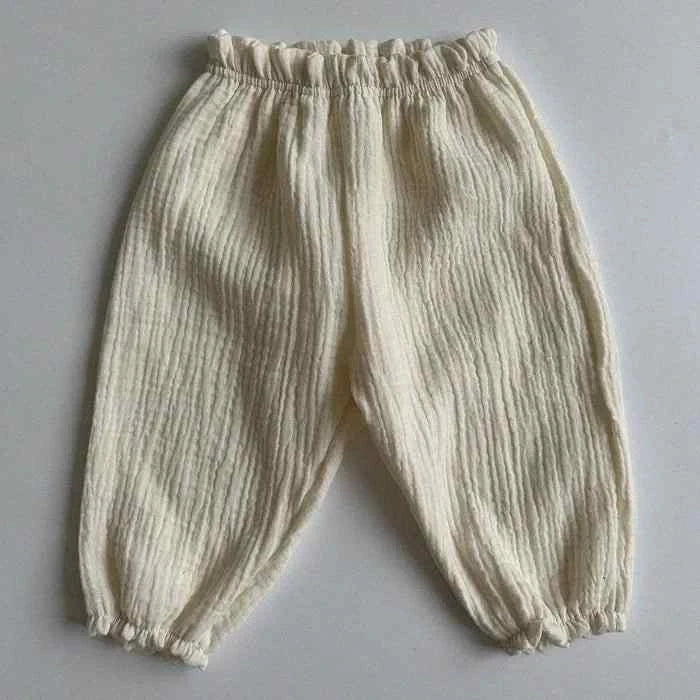 Tiny Trend Soft Print Baby & Toddler Pants | Cotton-Linen Blend