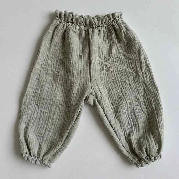Tiny Trend Soft Print Baby & Toddler Pants | Cotton-Linen Blend