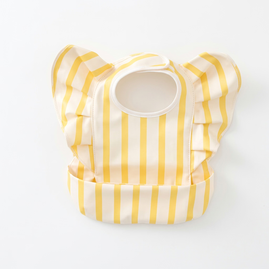 Tiny Trend Angel Elephant Baby Bibs | Waterproof PU | Crumb Catcher | Ages 6M–3Y