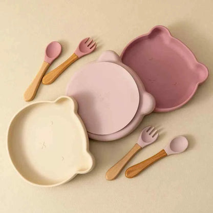 Silicone Suction Baby Feeding Set